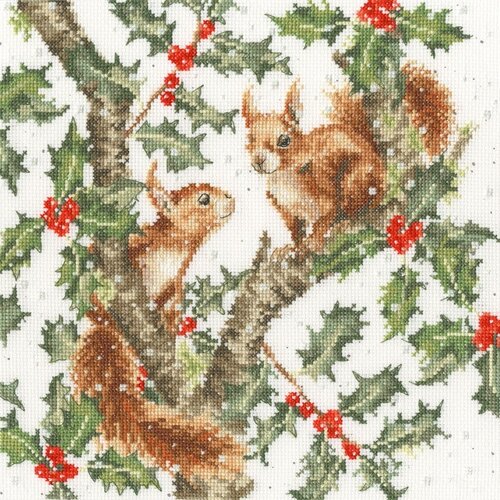 Bothy Threads Bothy Threads Borduurpakket Under The Holly Boughs Bothy Threads Bothy Threads Borduurpakket Under The Holly Boughs