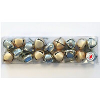 Kerstbellen zilver en goud 18 stuks 25 mm