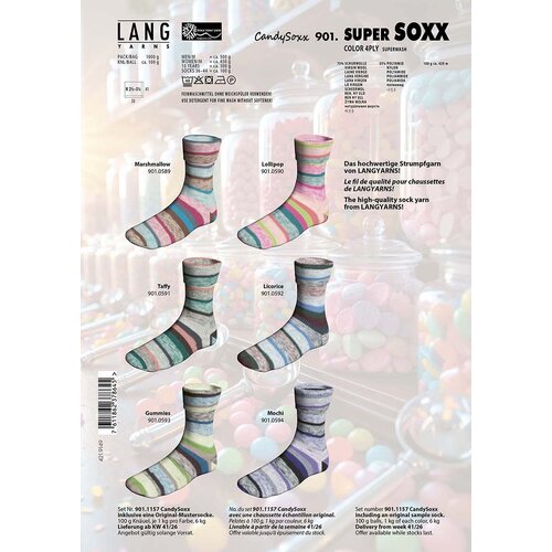 Lang Yarns Lang Yarns Super Candy Soxx 100 gram Lang Yarns Lang Yarns Super Candy Soxx 100 gram