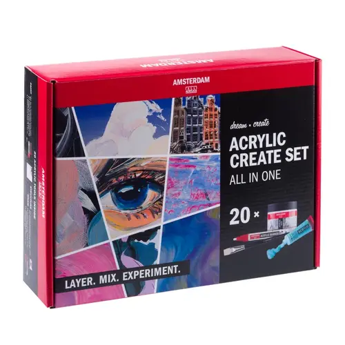 Amsterdam Amsterdam Acrylics Create Set met 20 onderdelen Amsterdam Amsterdam Acrylics Create Set met 20 onderdelen