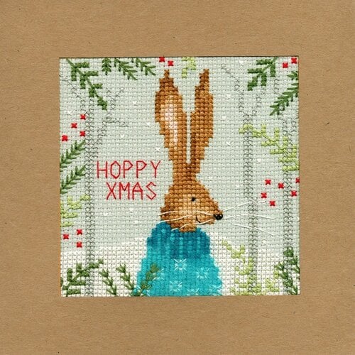 Bothy Threads Bothy Threads Borduurkaart Xmas Hare