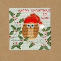 Bothy Threads Borduurkaart Xmas Owl
