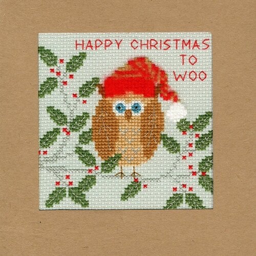 Bothy Threads Bothy Threads Borduurkaart Xmas Owl