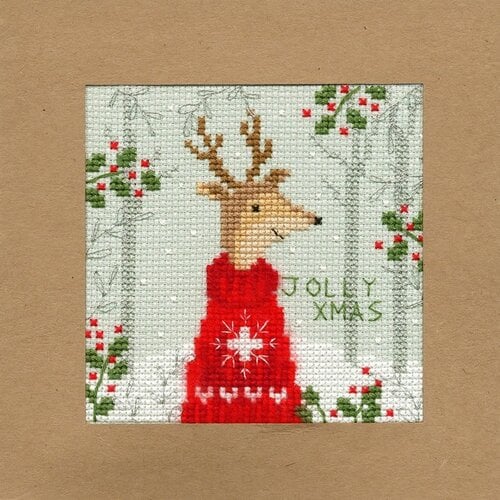 Bothy Threads Bothy Threads Borduurkaart Xmas Deer