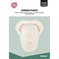 Hoekpons Madeliefje met Sierrand Medium 2 x 2 cm