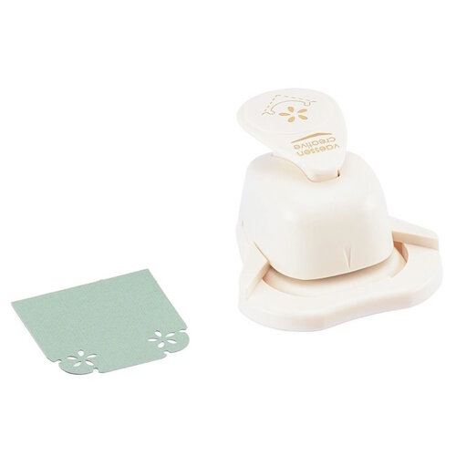 Hoekpons Madeliefje met Sierrand Medium 2 x 2 cm