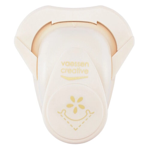 Hoekpons Madeliefje met Sierrand Medium 2 x 2 cm