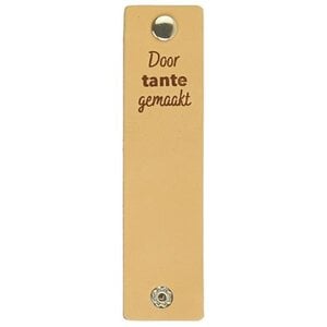 Durable Leren Label Door Tante Gemaakt 12 x 3 cm 2 stuks