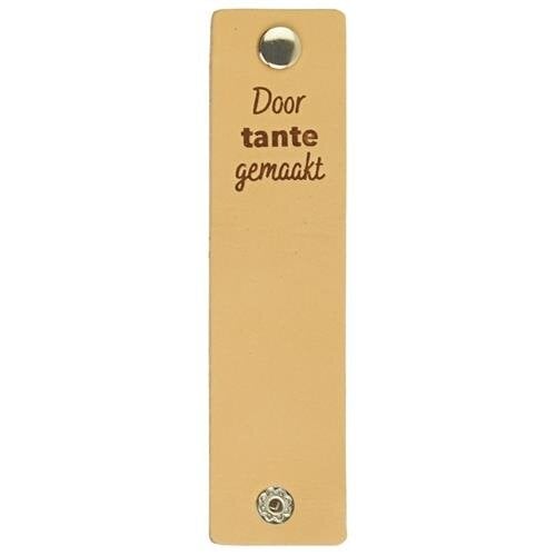 Durable Leren Label Door Tante Gemaakt 12 x 3 cm 2 stuks