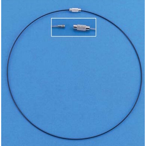 Hobby & Crafting Fun Halsketting met schroefsluiting zwart 45 cm 3 stuks