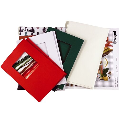 Pako Kerstkaarten Borduren 6 stuks met Envelop 203.199 Pako Kerstkaarten Borduren 6 stuks met Envelop 203.199