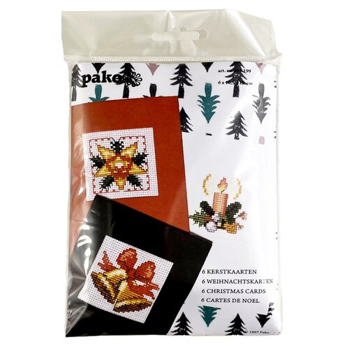 Pako Kerstkaarten Borduren 6 stuks met Envelop 203.199 Pako Kerstkaarten Borduren 6 stuks met Envelop 203.199