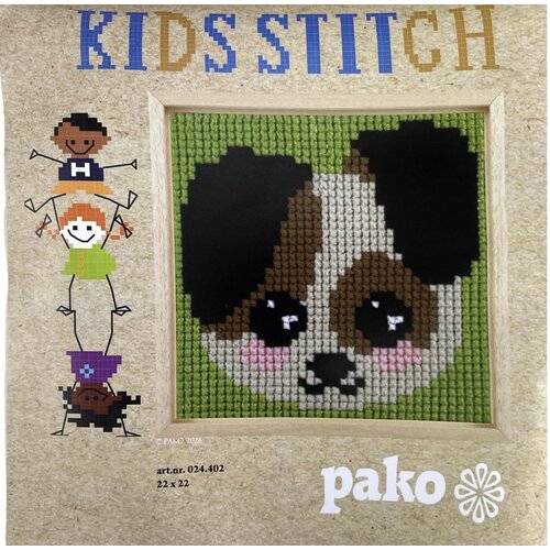 Pako Voorbedrukt borduurpakket voor kinderen Hondje Pako Voorbedrukt borduurpakket voor kinderen Hondje