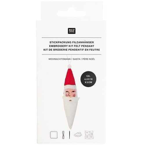 Rico Design Vilt knutselpakketje kerstman Rico Design Vilt knutselpakketje kerstman