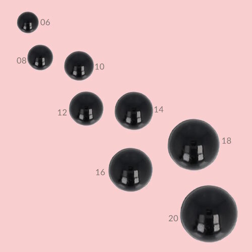 Veiligheidsoogjes zwart 10 paar Veiligheidsoogjes zwart 10 paar