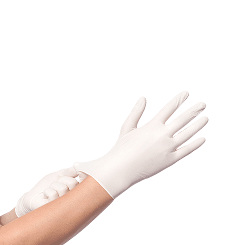 100st. Latex Handschoenen Wit