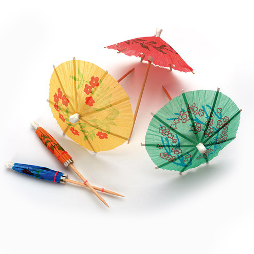 300st. IJsversiering Parasol Assorti 100mm