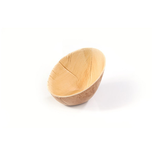 20st. Houten Palm kom ovaal schuin
