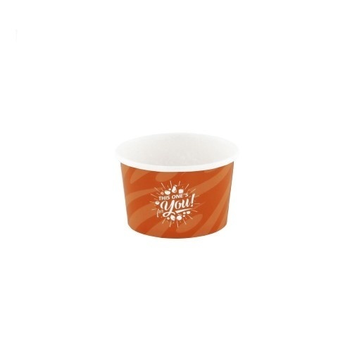 50st. Kartonnen IJsbekers Oranje For You