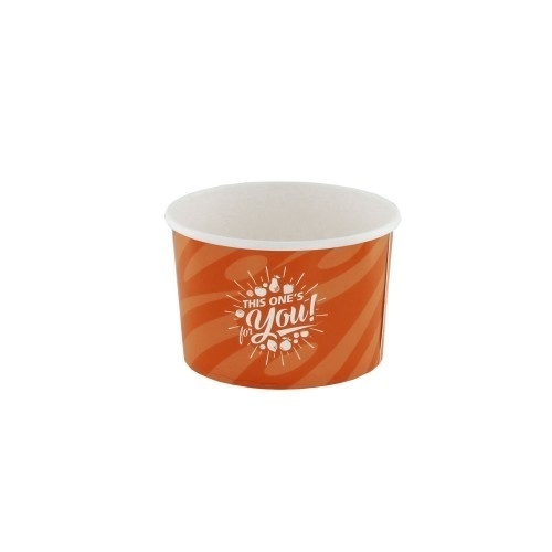 50st. Kartonnen IJsbekers Oranje For You