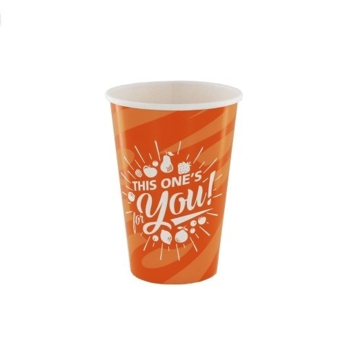 50st. Kartonnen Milkshake bekers Oranje For You