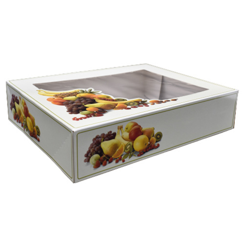 10st. Fruit opdruk catering dozen met venster