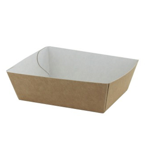 50 st. Frietbakjes A7 ECO Karton Bruin/Wit