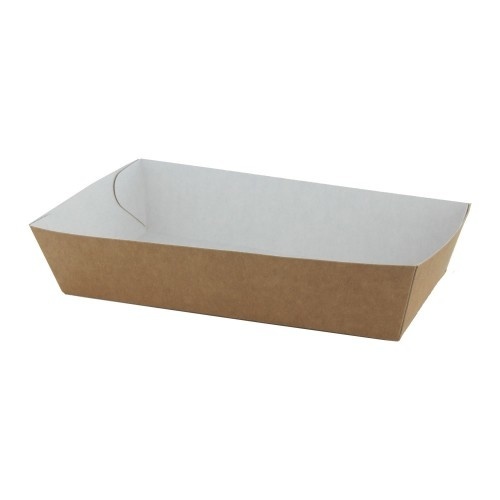 50 st. Frietbakjes A13 ECO Karton Bruin/Wit