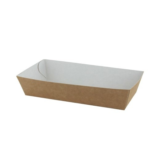50 st. Frietbakjes A14 ECO Karton Bruin/Wit