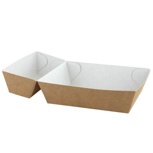 50 st. Frietbakjes A14+1 (A20) ECO Karton Bruin/Wit
