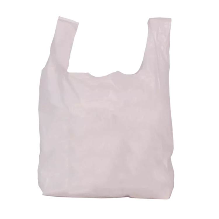 1000st. Hemddraagtassen Wit HDPE 30+20x60cm