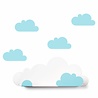 Tresxics Wandplank "Wolkje" met Stickers Blauw | Tresxics Tresxics Wandplank "Wolkje" met Stickers Blauw | Tresxics