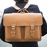 Ruitertassen Cartable 2 poches en cuir 38cm Naturel | Ruitertassen Ruitertassen Cartable 2 poches en cuir 38cm Naturel | Ruitertassen