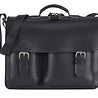Ruitertassen Sacoche en cuir Noir à 2 poches 40cm | Ruitertassen Ruitertassen Sacoche en cuir Noir à 2 poches 40cm | Ruitertassen