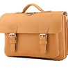 Ruitertassen Cartable 2 poches en cuir avec grande poche frontale Naturel | Ruitertassen Ruitertassen Cartable 2 poches en cuir avec grande poche frontale Naturel | Ruitertassen