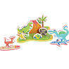 Tiger Tribe Dinosaurus Eiland Badspeelgoed | Tiger Tribe Tiger Tribe Dinosaurus Eiland Badspeelgoed | Tiger Tribe