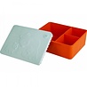 Blafre Toffe Lunchbox HDPE Oranje/Lichtblauw Blafre Toffe Lunchbox HDPE Oranje/Lichtblauw