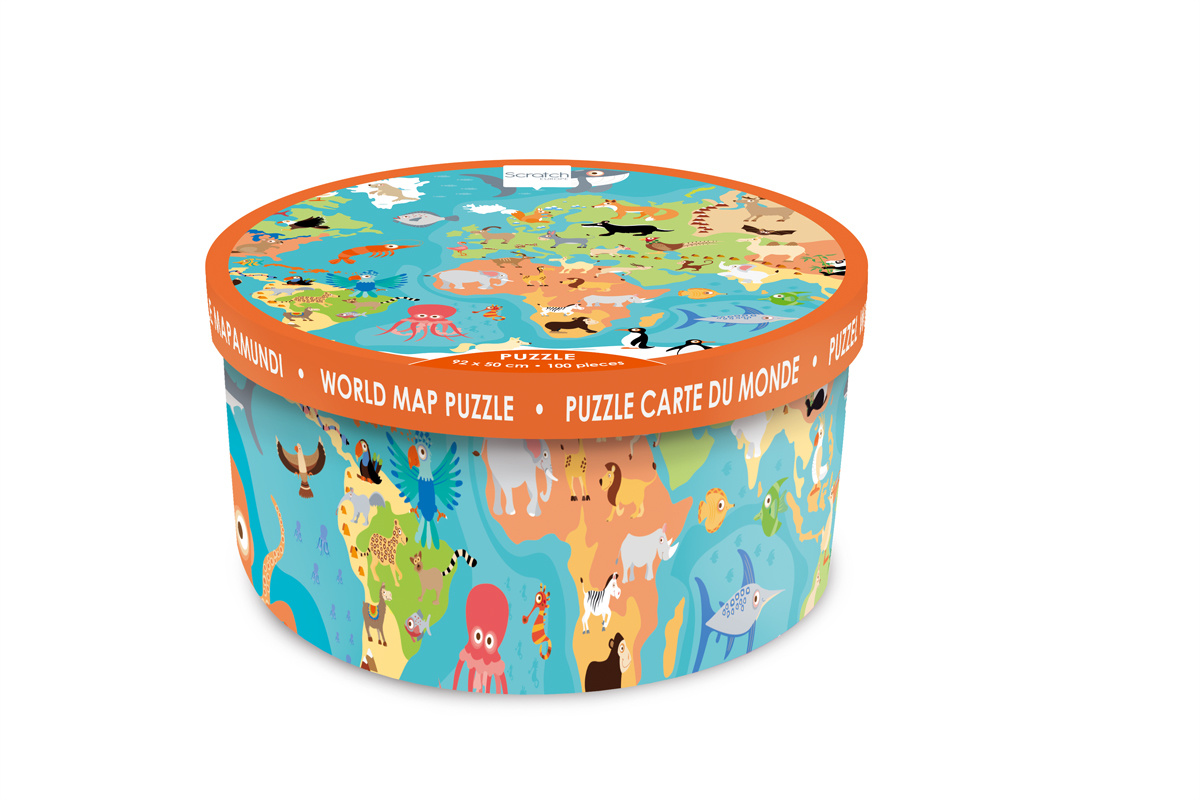 XXL Puzzel Dieren van de Wereld - 100st | Scratch