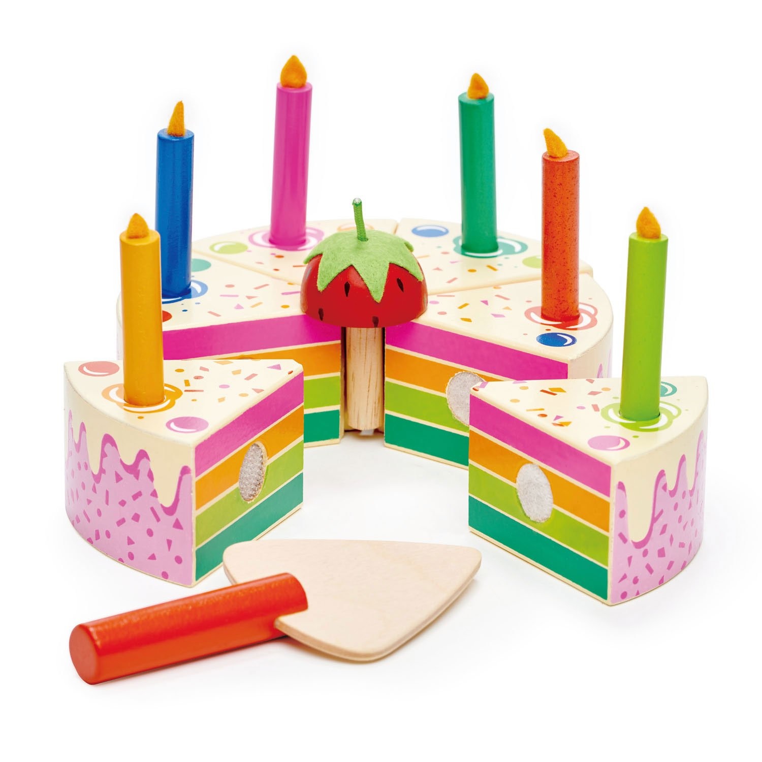 Houten verjaardagscake – regenboog | Tender Leaf Toys