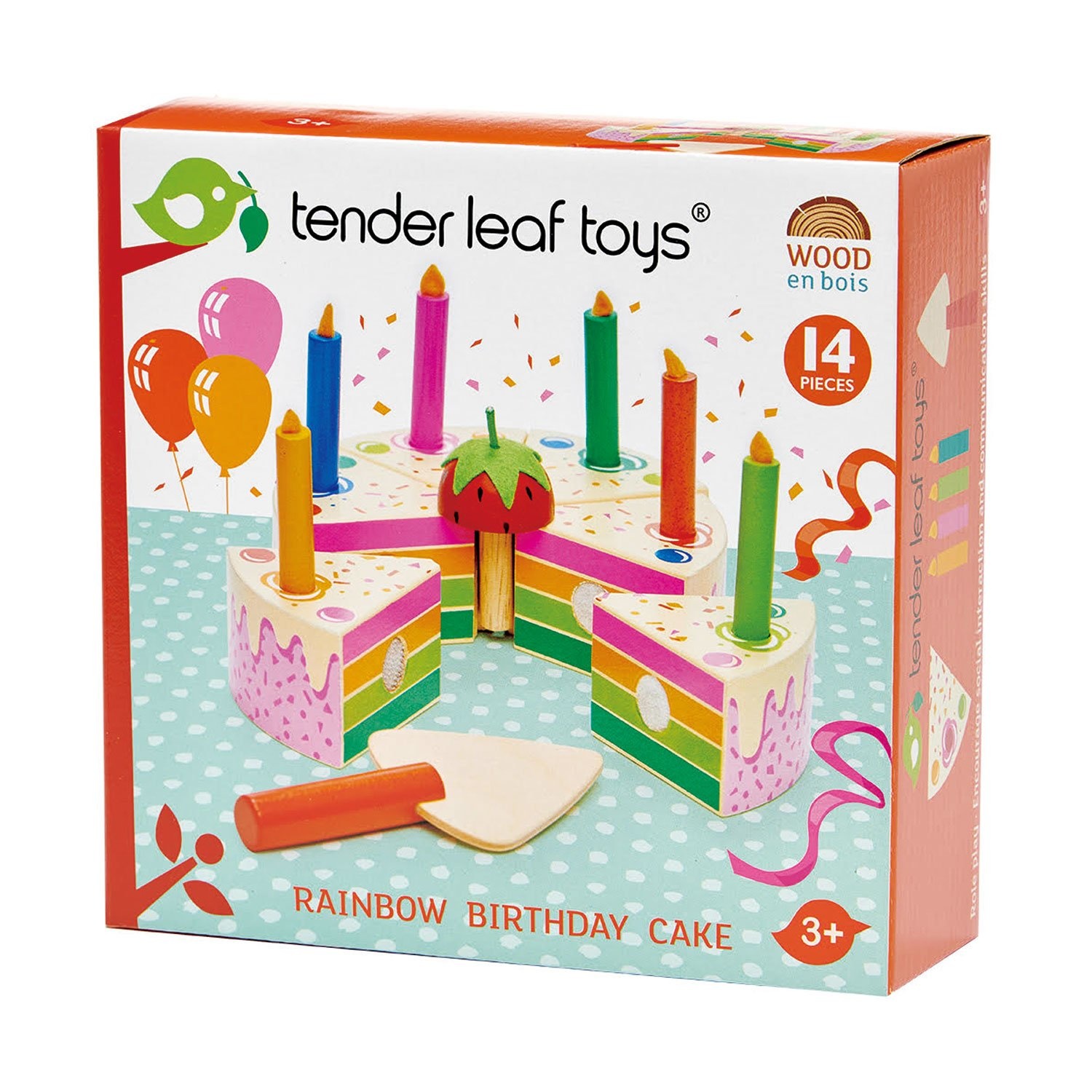 Houten verjaardagscake – regenboog | Tender Leaf Toys