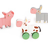 Scratch Magnetische houten Boerderijdieren op wielen | Scratch Scratch Magnetische houten Boerderijdieren op wielen | Scratch