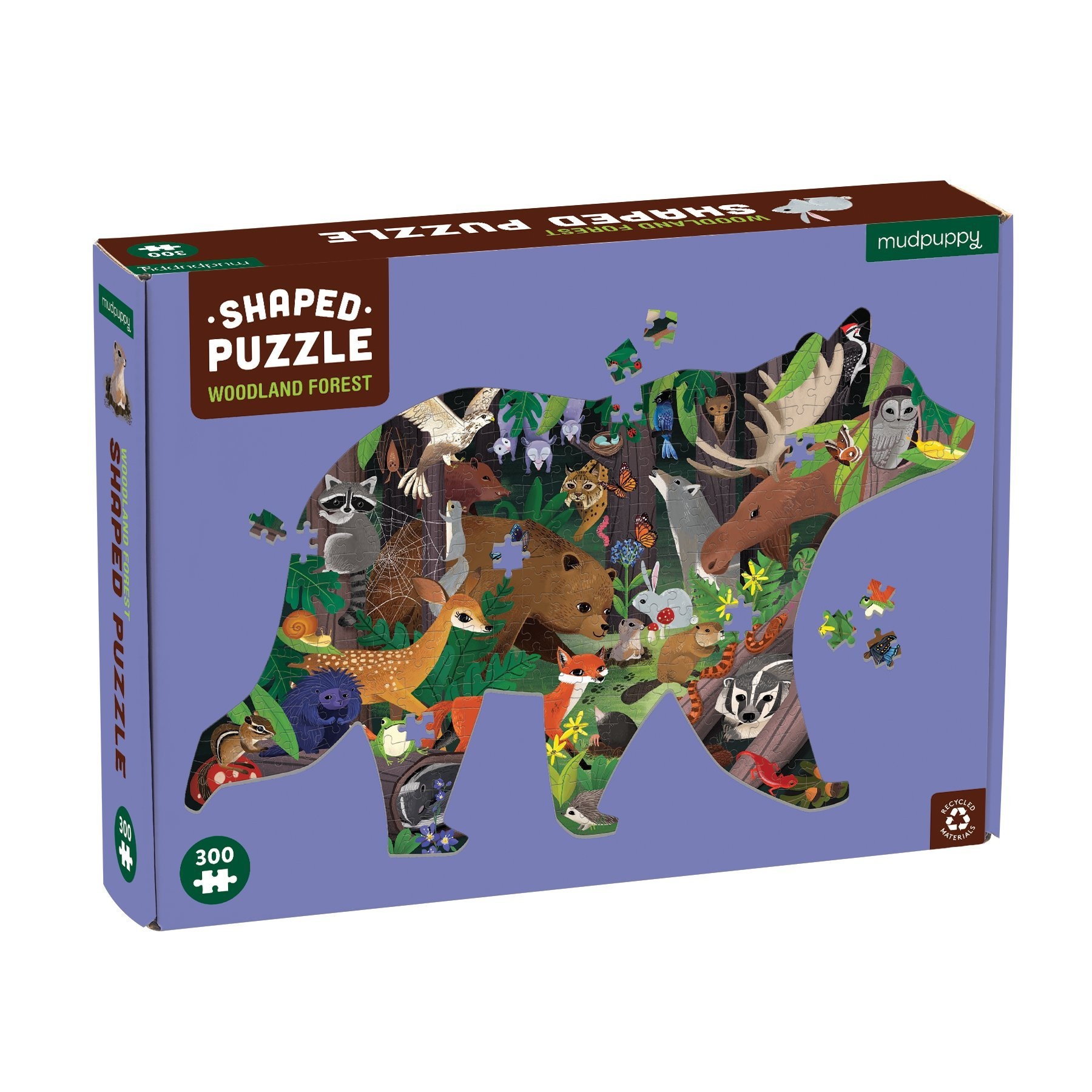 Shaped Puzzel Woodland Forest – 300st | Mudpuppy