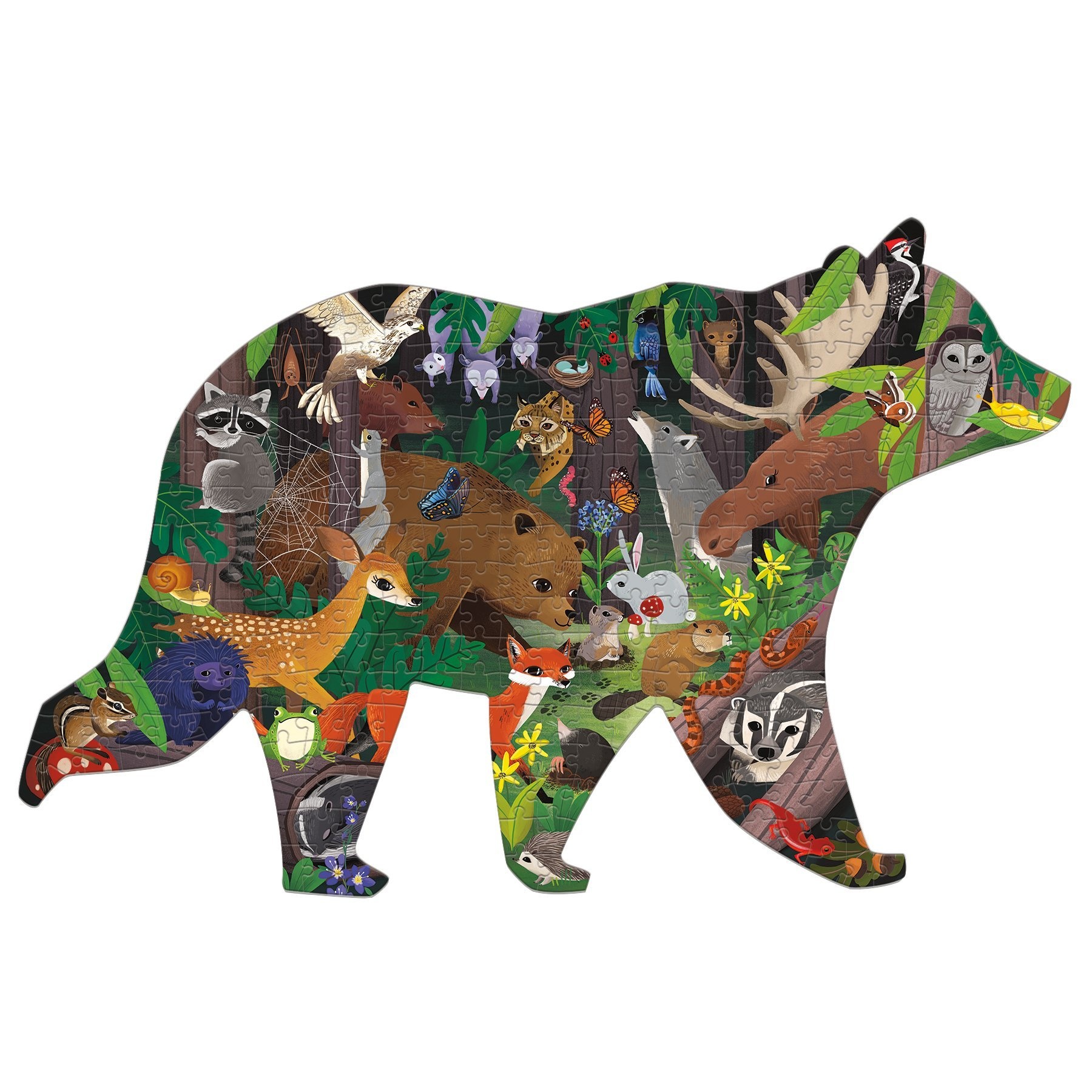 Shaped Puzzel Woodland Forest – 300st | Mudpuppy