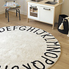 Lorena Canals Tapijt ABC Natural-Black Ø 150 cm | Lorena Canals Lorena Canals Tapijt ABC Natural-Black Ø 150 cm | Lorena Canals
