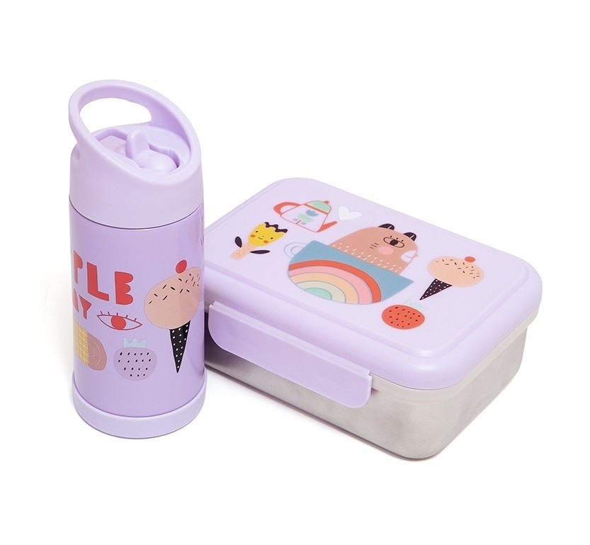 Drinkfles Stainless Steel - Apple of my eye | Petit Monkey