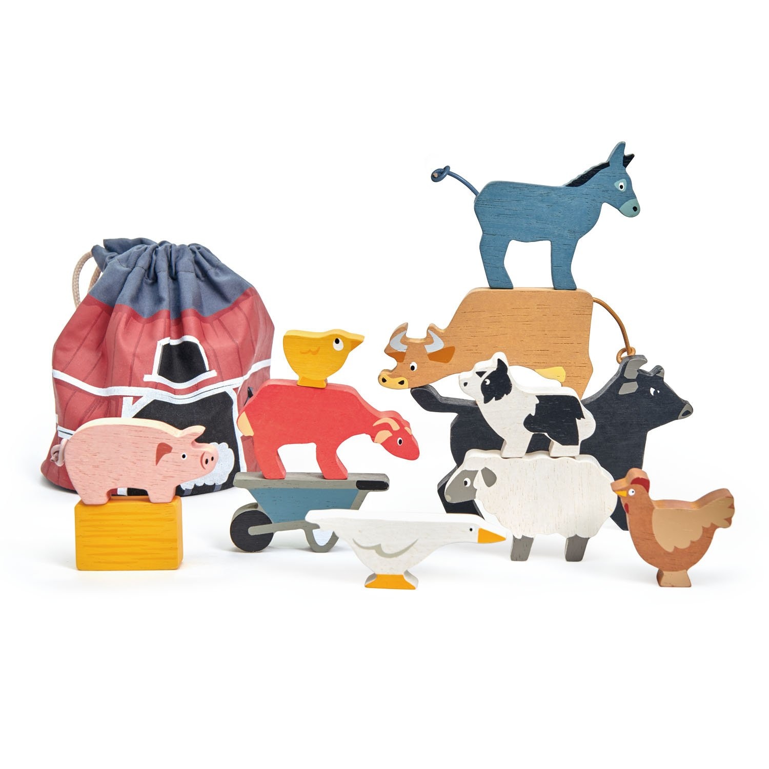 Stapelspel Boerderijdieren | Tender Leaf Toys