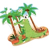 Scratch Contour Puzzel Krokodil 36 stukken Scratch Contour Puzzel Krokodil 36 stukken