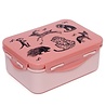 Petit Monkey Lunchbox Black Animals - Rose Petit Monkey Lunchbox Black Animals - Rose