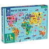 Mudpuppy Puzzel Map of the World - 78 stukken Mudpuppy Puzzel Map of the World - 78 stukken