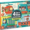 Mudpuppy 4-in-a-box Puzzel Voertuigen | Mudpuppy Mudpuppy 4-in-a-box Puzzel Voertuigen | Mudpuppy